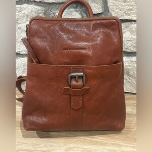 Spikes & Sparrow brown leather backpack